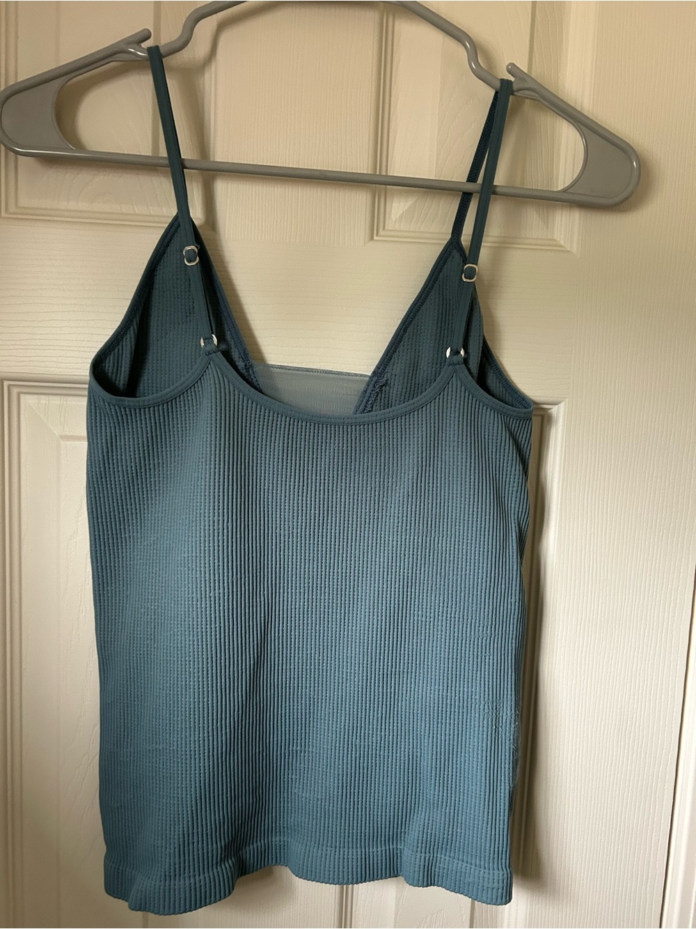 Free People Ribbed V‑Neck Cami — Teal Blue - Picture 3 of 3